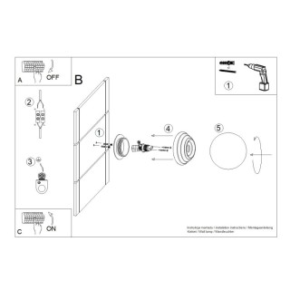 Applique ZORI outremer IP44