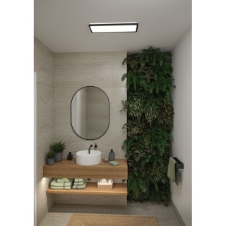 Panneau LED Atria Shine White Select IP44 carré 560x200mm  15,2W 2030lm 3000 - 6500K Noir