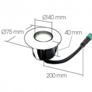 Balise ou spot LED blanc froid à encastrer 65430 Easy Connect