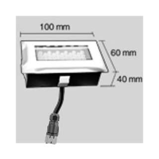 Balise spot LED rectangulaire blanc chaud encastrée 65446 Easy Connect