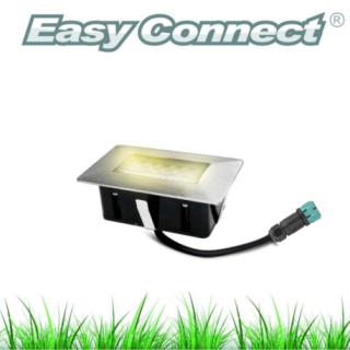 Balise spot LED rectangulaire blanc chaud encastrée 65446 Easy Connect