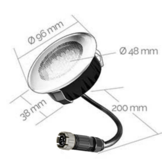 Balise Spot LED bleu à encastrer 9.6cm 65451 Easy Connect