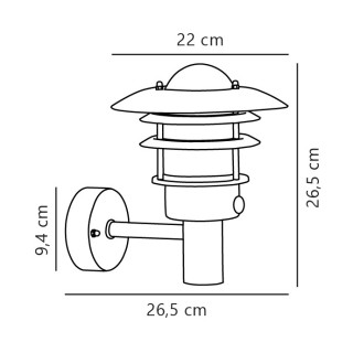 Lønstrup 22 Sensor | Applique murale | Acier galvanisé