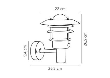 Lønstrup 22 Sensor | Applique murale | Acier galvanisé