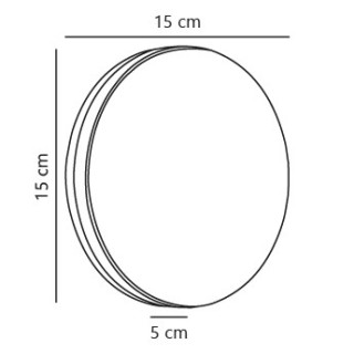 Artego Round | Applique murale | Noir