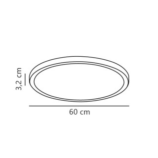 Oja 60 | 2700K | 3-Step | Plafonnier | Blanc