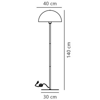 Ellen 40 | Lampadaire | Blanc