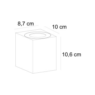Canto Kubi 2 | Applique murale | Inox