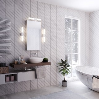Helva Double Basic | Applique murale | Blanc