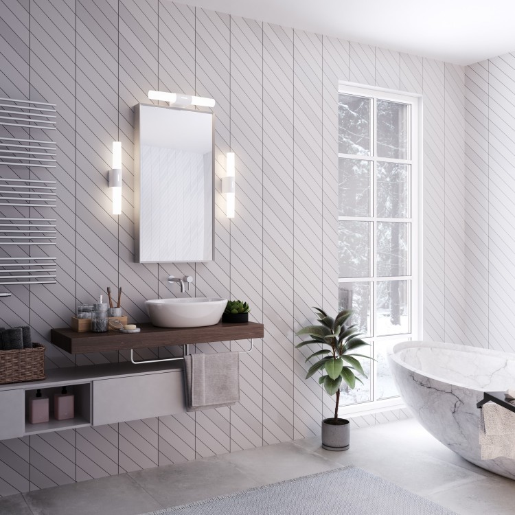 Helva Double Basic | Applique murale | Blanc