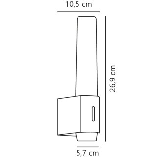 Helva Double Basic | Applique murale | Blanc