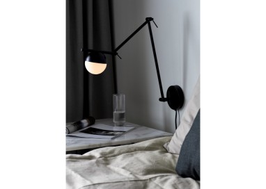 Contina | Applique murale | Noir