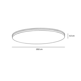 Vic 22 1600Lm 3000K | Plafonnier | Blanc