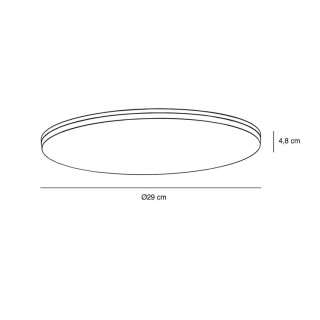 Vic 29 2100Lm 3000K | Plafonnier | Blanc
