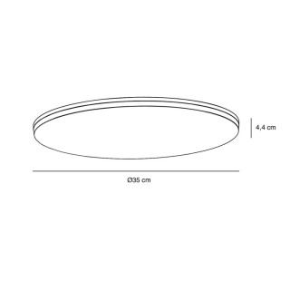 Vic 35 3200Lm 3000K | Plafonnier | Blanc