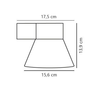 Kyklop Cone | Applique murale | Noir