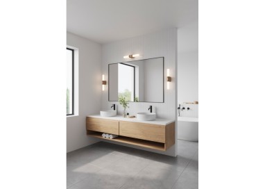 Helva Double Basic | Applique murale | Feuille de bois
