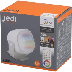 Jedi 563041308 Lampe Portable Lilac 380Lm, Plastique, Intégré, 8.5 W, Blanc, 11,5 x 10,5 x 9  cm