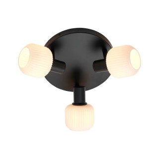 Milford Mini 3-Rondel | Plafonnier | Noir