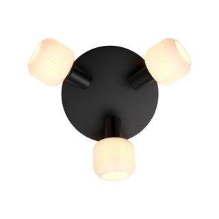 Milford Mini 3-Rondel | Plafonnier | Noir