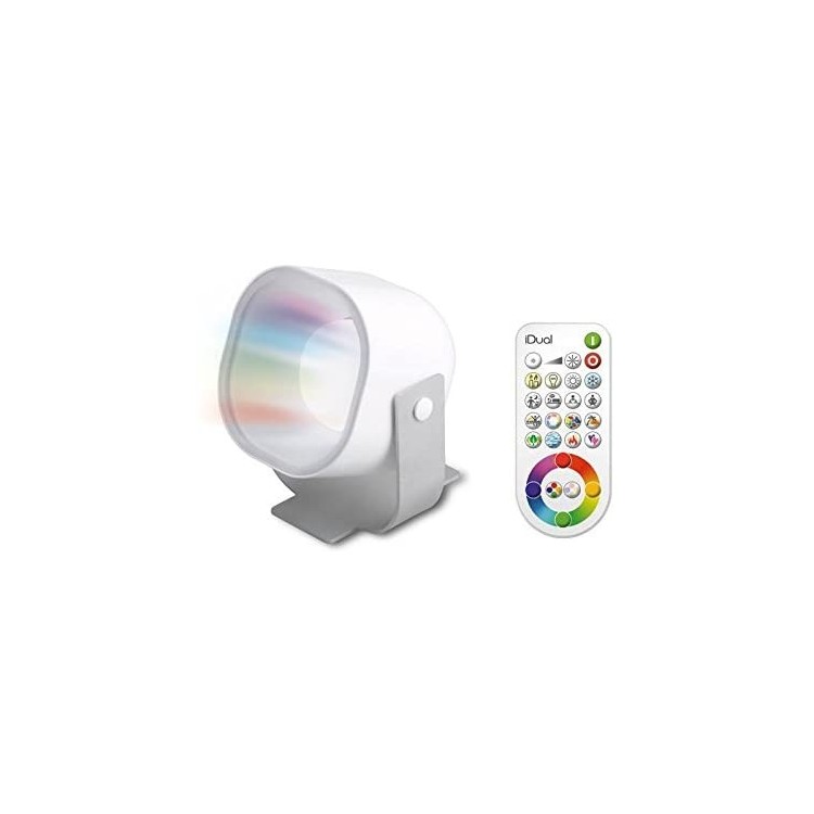 Jedi 563041308 Lampe Portable Lilac 380Lm, Plastique, Intégré, 8.5 W, Blanc, 11,5 x 10,5 x 9  cm