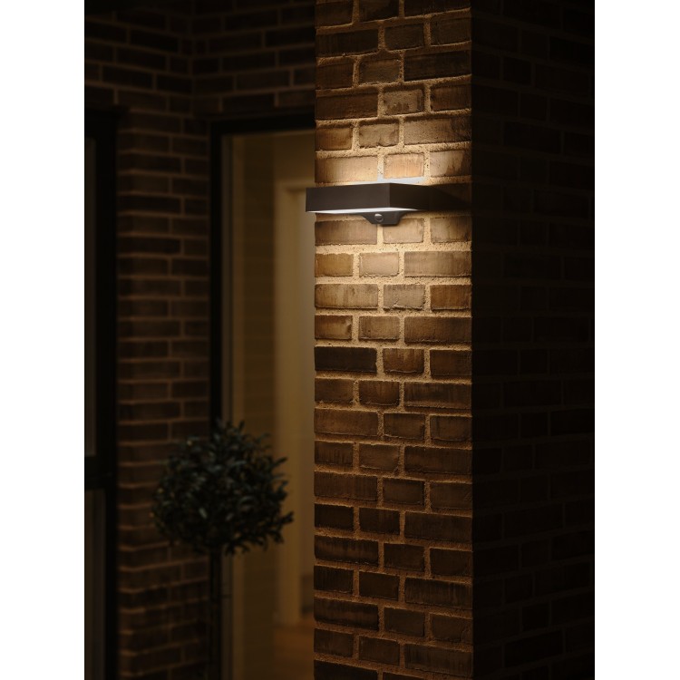 Monay Square Solar | Applique murale | Noir