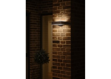 Monay Square Solar | Applique murale | Noir