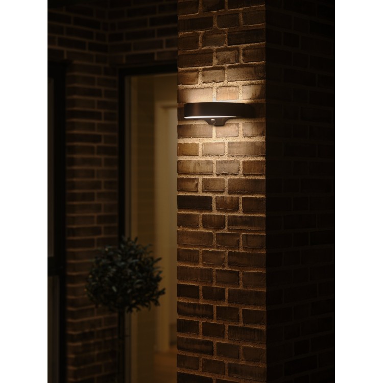 Monay Round Solar | Applique murale | Noir