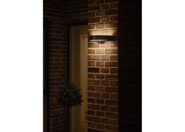 Monay Round Solar | Applique murale | Noir