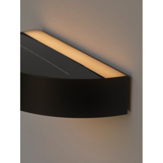 Monay Round Solar | Applique murale | Noir