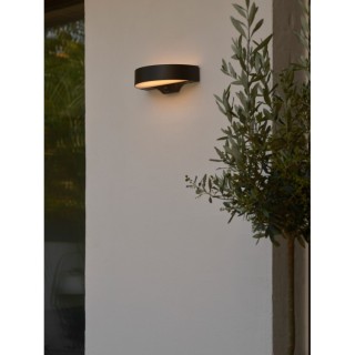 Monay Round Solar | Applique murale | Noir