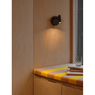 Omari Round | Applique murale | Noir