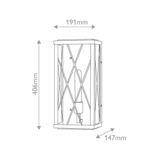 Monte Lanterne murale Medium - Elstead Lighting