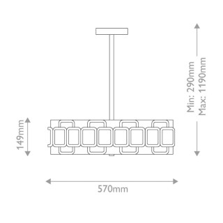 Sabina Suspension 4 Lumières