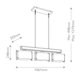 Lustre Ilot 3 lumières Elstead Lighting