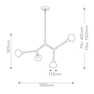 Cassius Suspension 4 Lumières - Elstead Lighting