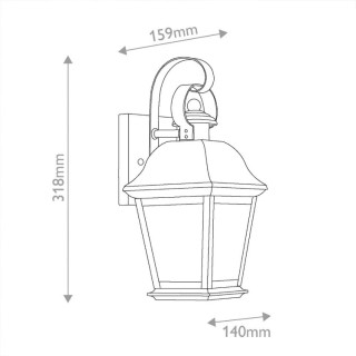 Lanterne murale Small Mount Vernon - Elstead Lighting