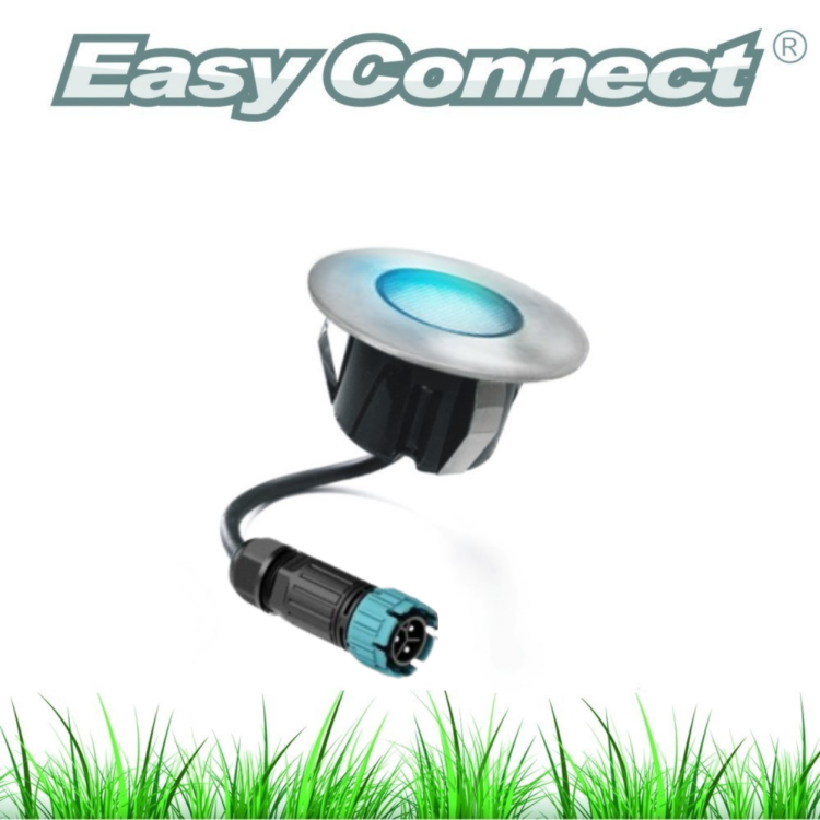 Balise spot LED bleue à encastrer 7.5cm 65431 Easy Connect