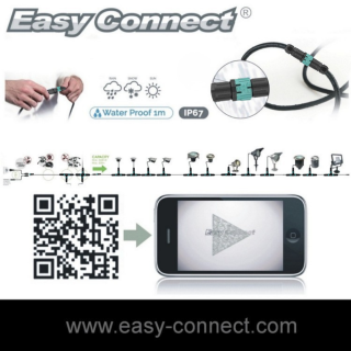 Guirlande guinguette jardin LED 8 ampoules colorées 63045 Easy Connect