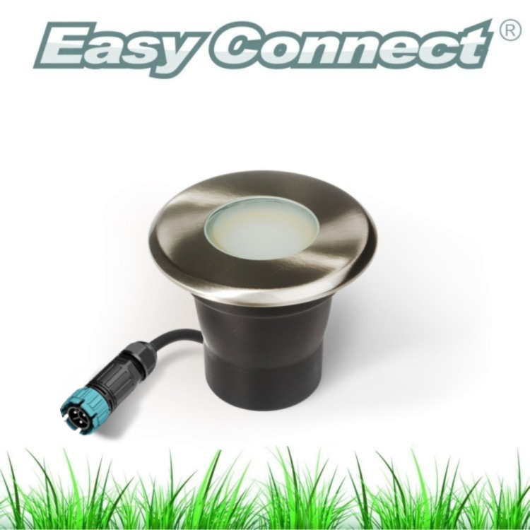 Spot LED Rond 11cm terrasse à encastrer blanc chaud 65476 Easy Connect
