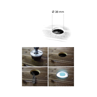 3 Spots Encastrés LED Bleues 6cm - EASY CONNECT