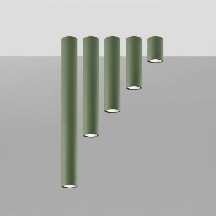 Plafonnier LAGOS 10 vert olive - Sollux