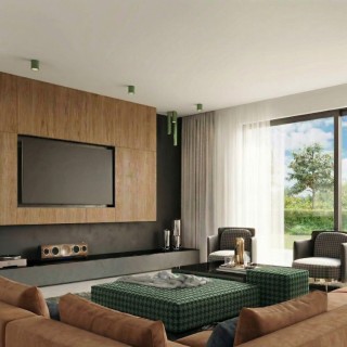 Plafonnier LAGOS 10 vert olive - Sollux