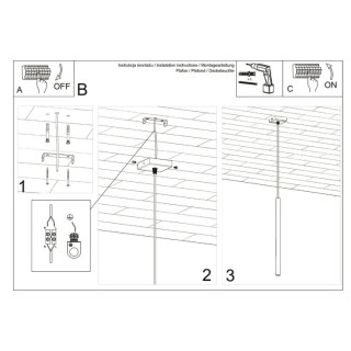 Suspension PASTELO 1 bordeaux
