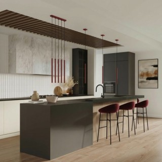 Suspension PASTELO 1 bordeaux