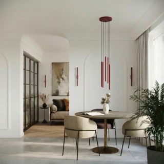 Suspension PASTELO 3P bordeaux - Sollux