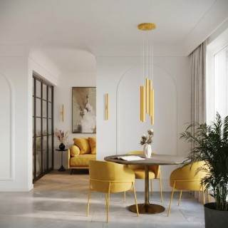 Suspension PASTELO 3P jaune - Sollux