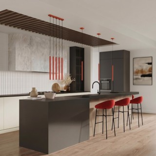 Suspension PASTELO 1 rouge - Sollux
