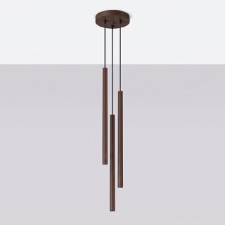 Suspension PASTELO 3P marron
