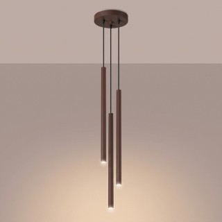 Suspension PASTELO 3P marron - Sollux